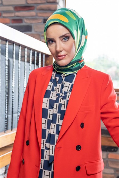 Aldina Twill Scarf Green