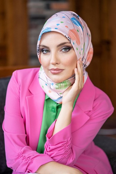 APurplee Twill Scarf Powder