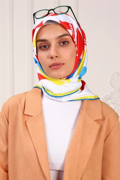 Bee You Twill Scarf Beyaz