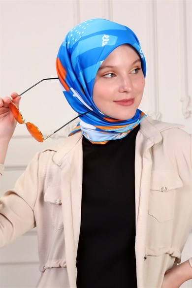 Bee You Twill Scarf Blue