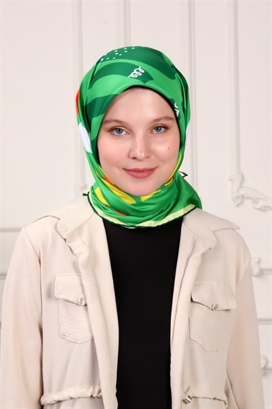 Bee You Twill Scarf Green