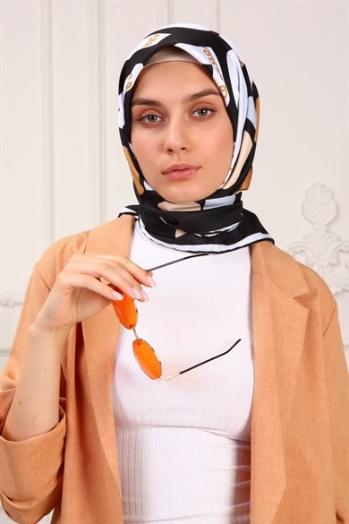 Bee You Twill Scarf Black