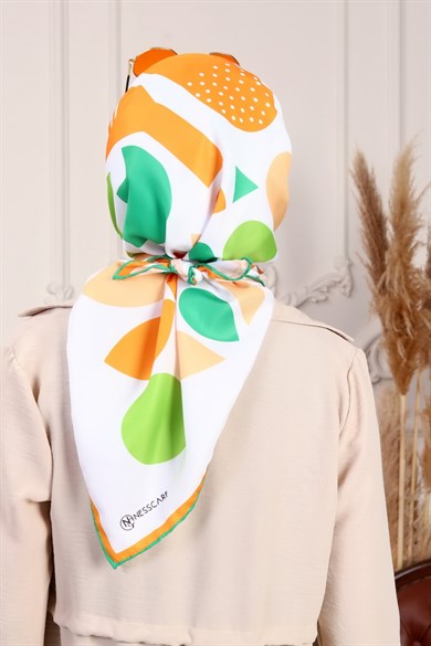 Bee You Twill Scarf Beyaz