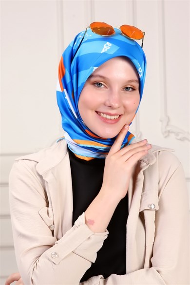 Bee You Twill Scarf Blue