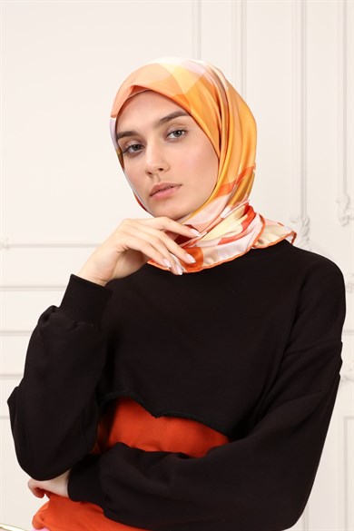Belinda Twill Scarf Orange