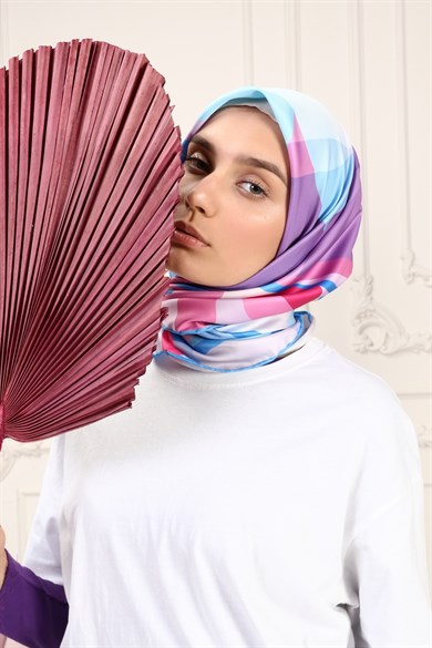 Belinda Twill Scarf Blue