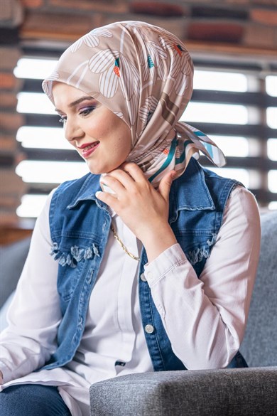 Daphne Twill Scarf Mink