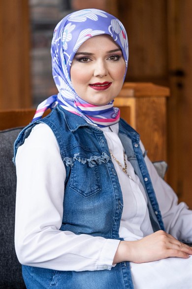 Daphne Twill Scarf Purple