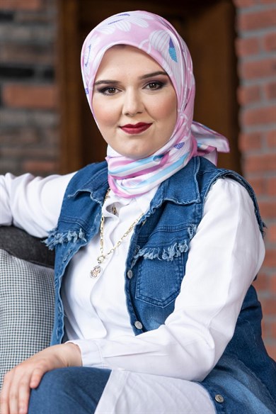 Daphne Twill Scarf Pink