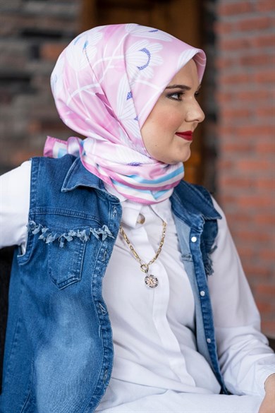 Daphne Twill Scarf Pink