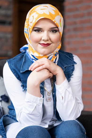 Daphne Twill Scarf Orange