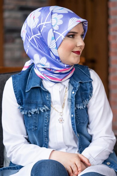 Daphne Twill Scarf Purple