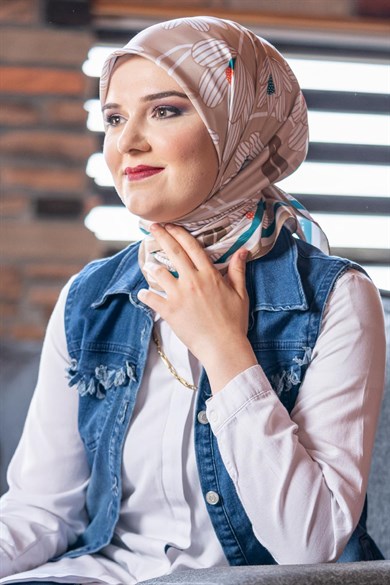 Daphne Twill Scarf Mink