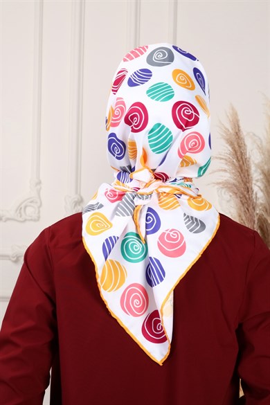 Dora Twill Scarf Beyaz