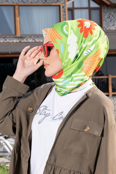 Eyalen Twill Scarf Green