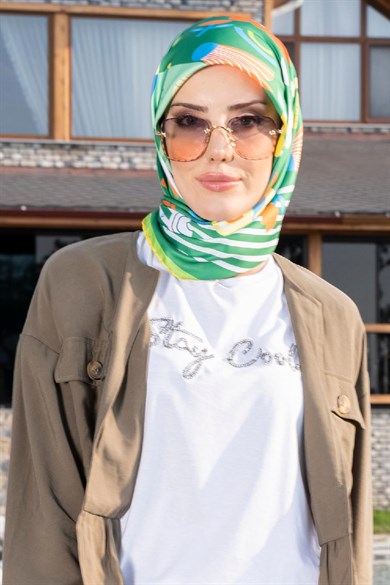 Eyalen Twill Scarf Green