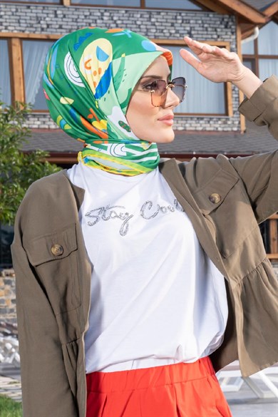 Eyalen Twill Scarf Green