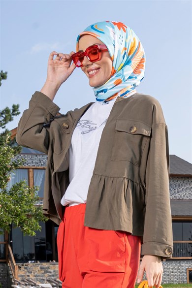 Eyalen Twill Scarf Turquiose