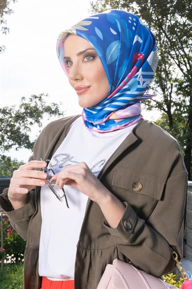 Eyalen Twill Scarf Blue