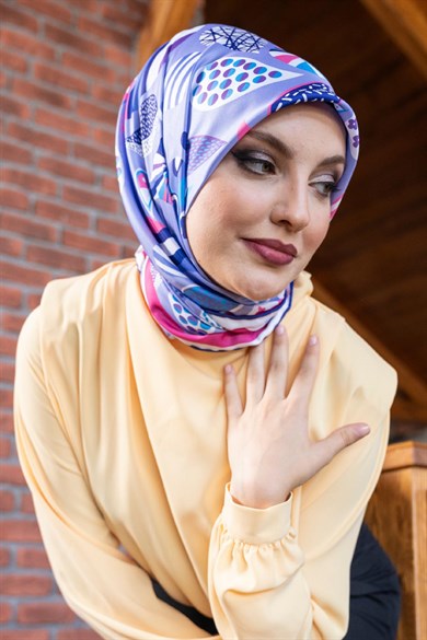 Helisia Twill Scarf Purple