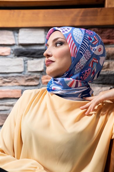 Helisia Twill Scarf Indigo