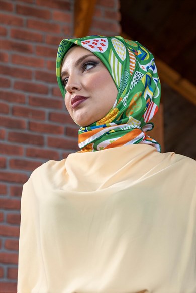 Helisia Twill Scarf Green