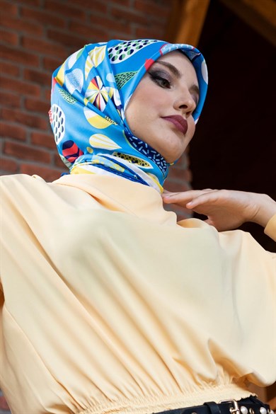 Helisia Twill Scarf Blue