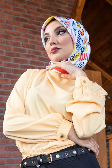 Helisia Twill Scarf Beyaz