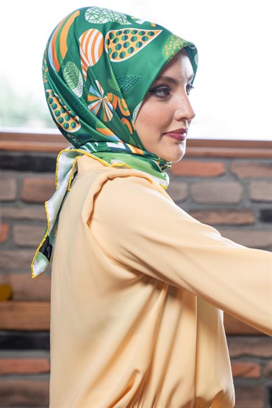 Helisia Twill Scarf Green