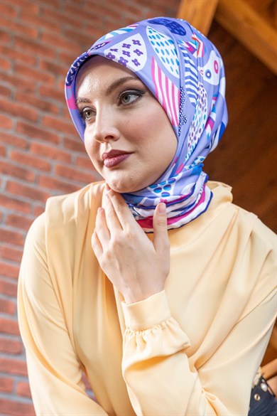 Helisia Twill Scarf Purple