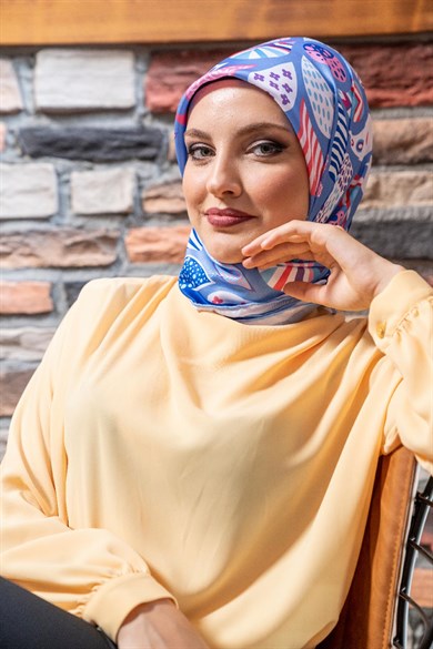 Helisia Twill Scarf Indigo