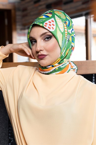 Helisia Twill Scarf Green