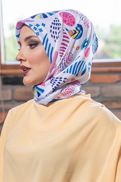 Helisia Twill Scarf Beyaz