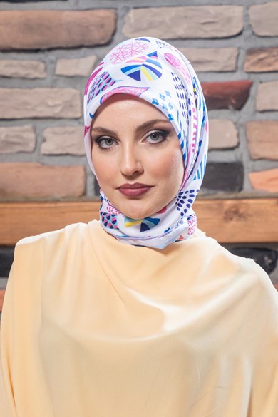 Helisia Twill Scarf Beyaz