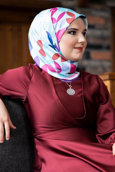 Laura Twill Scarf Turquiose