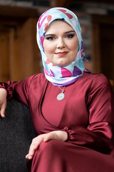 Laura Twill Scarf Turquiose