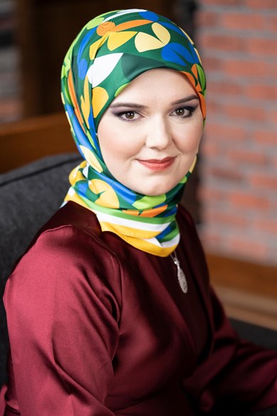 Laura Twill Scarf Green