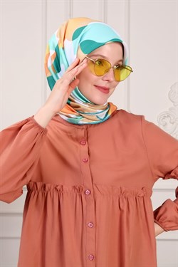 Lia Twill Scarf Turquiose