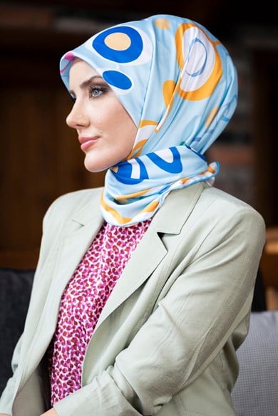 Lilith Twill Scarf Turquiose