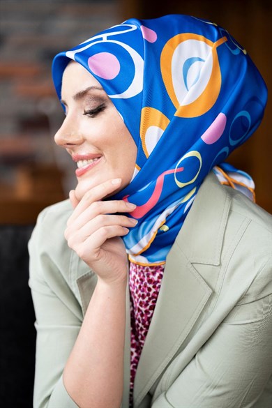 Lilith Twill Scarf Blue