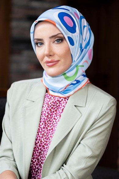 Lilith Twill Scarf Blue