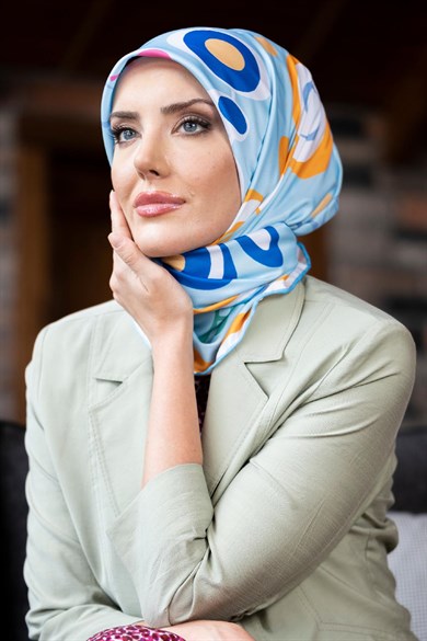 Lilith Twill Scarf Turquiose