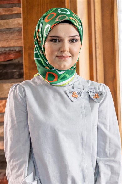 Loly Twill Scarf Green