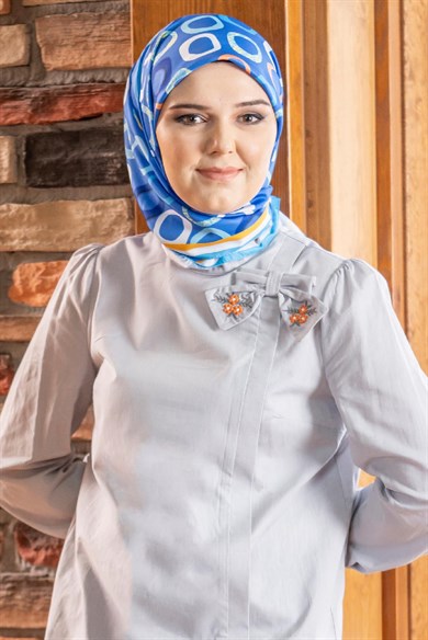 Loly Twill Scarf Indigo