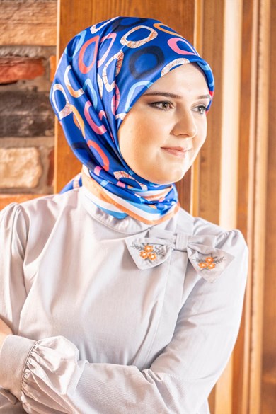 Loly Twill Scarf Blue