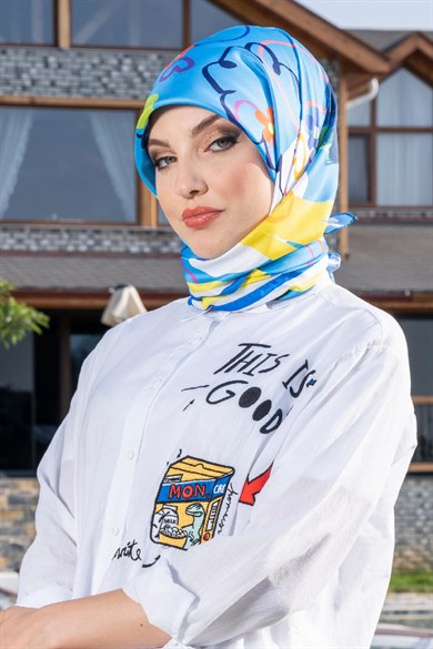 Lost Twill Scarf Blue