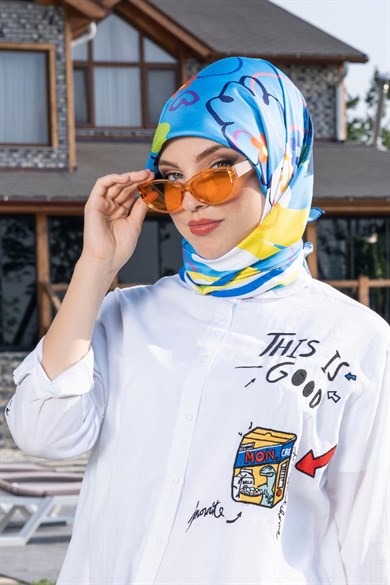 Lost Twill Scarf Blue