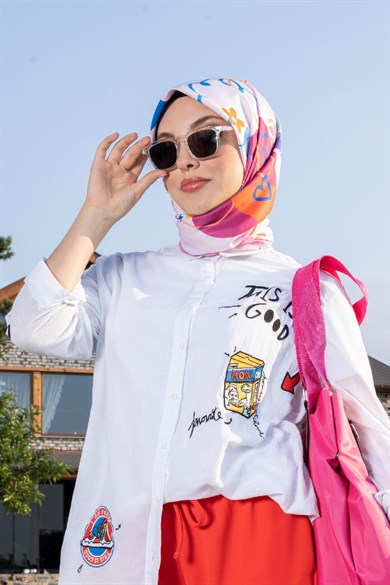 Lost Twill Scarf Powder