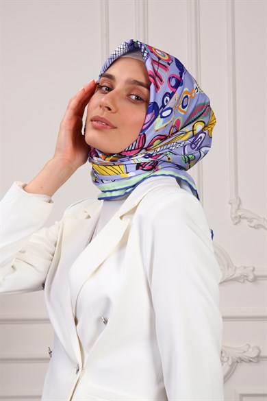 Mathilda Twill Scarf Purple