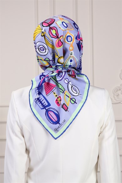 Mathilda Twill Scarf Purple